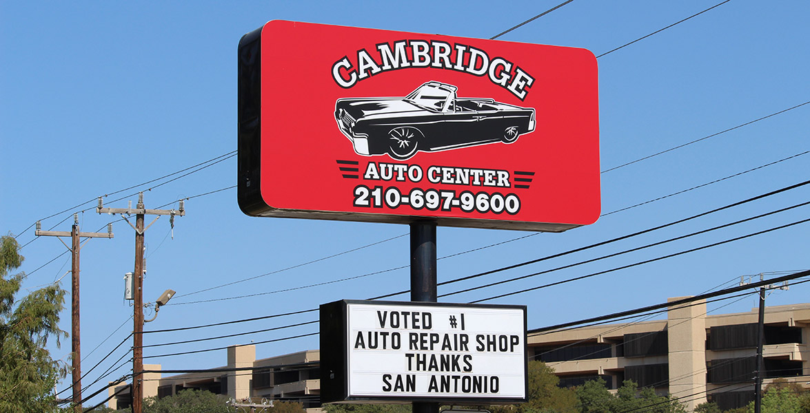 Cambridge Auto Center sign