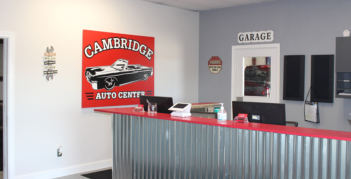 Cambridge Auto Center front desk
